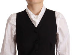 Dolce & Gabbana Elegant Black Wool Blend Waistcoat