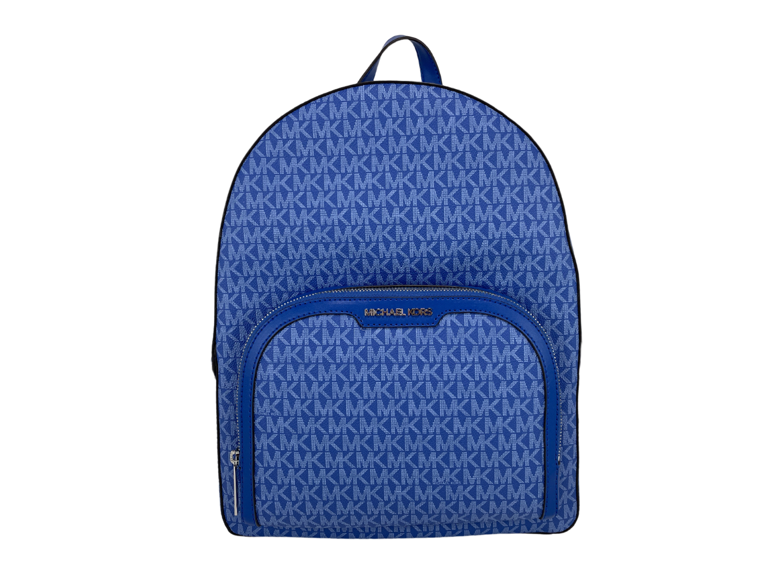 Michael Kors Jaycee Electric Blue Large Zip Pocket Backpack Bookbag Bag