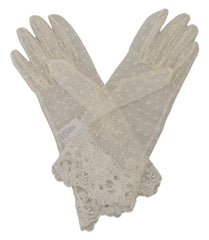 Dolce & Gabbana Chic White Wrist Length Gloves