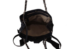 Ermanno Scervino Black Suede Leather Shoulder Strap Crossbody Bag