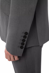 Billionaire Italian Couture Elegant Gray Italian Woolen Men's Suit