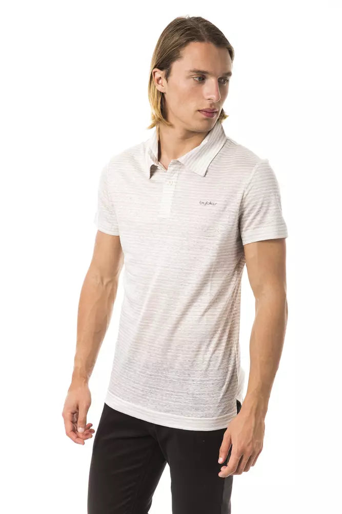 BYBLOS Beige Linen Polo Shirt