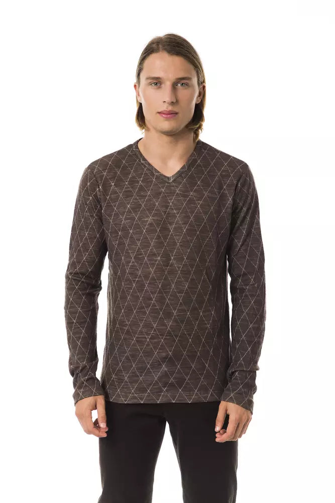 BYBLOS Classic V-Neck Patterned Sweater
