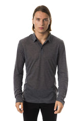 BYBLOS Gray Polyester T-Shirt