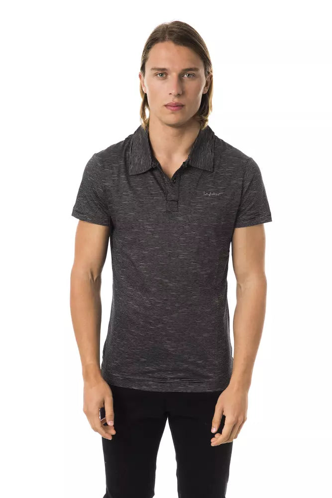 BYBLOS Black Cotton Polo Shirt