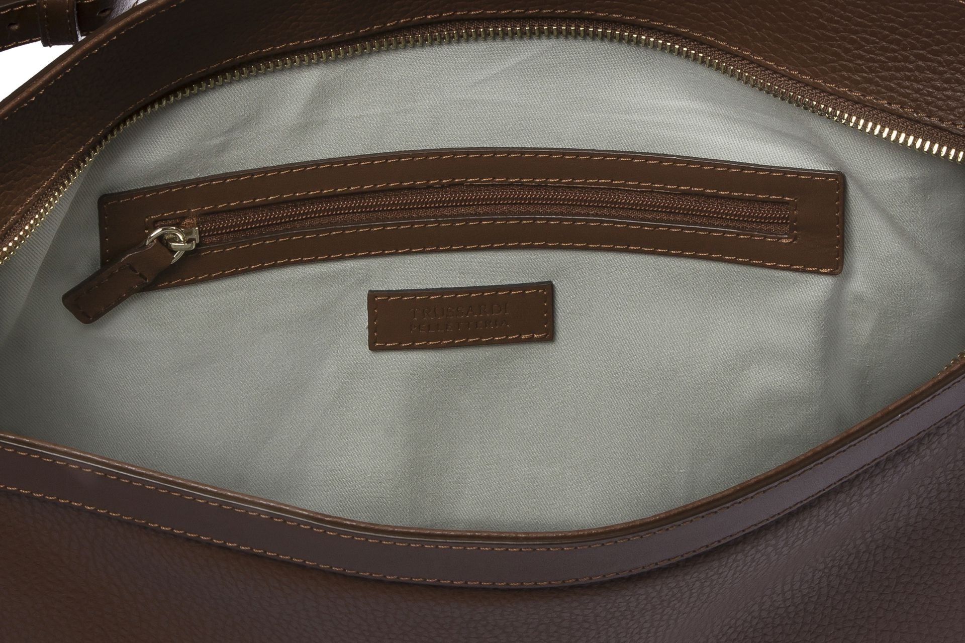 Trussardi Brown Leather Shoulder Bag