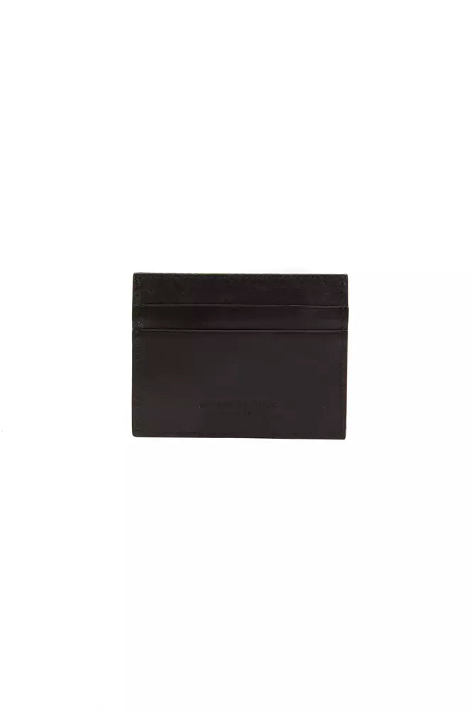 Billionaire Italian Couture Black Leather Wallet