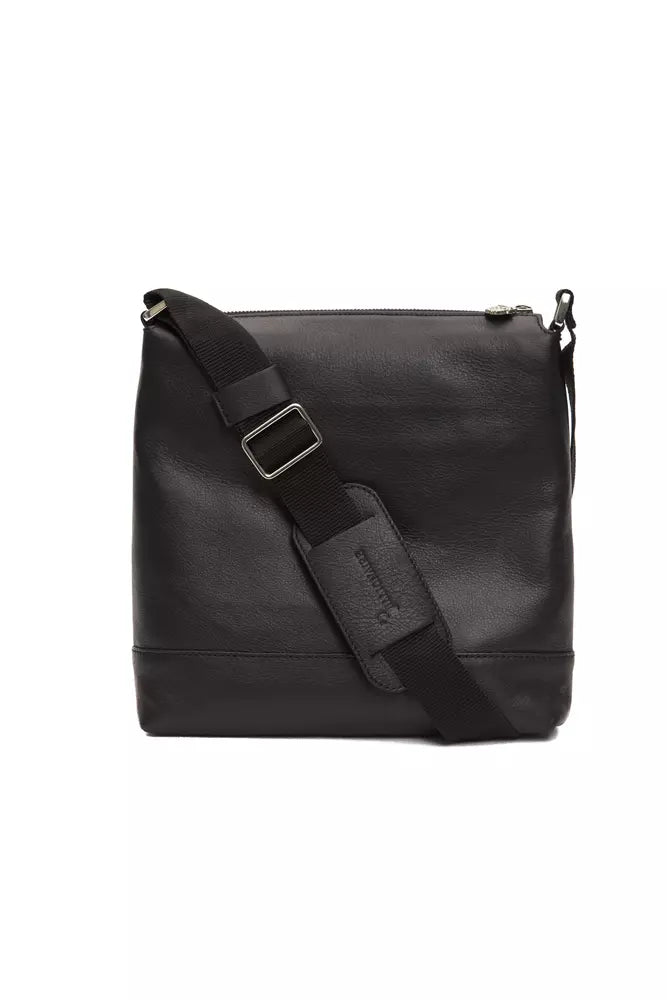 Billionaire Italian Couture Black Leather Shoulder Bag