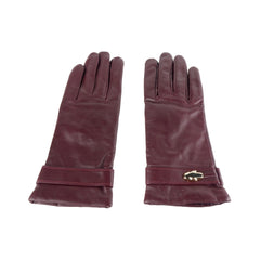 Cavalli Class Red Leather Di Lambskin Glove