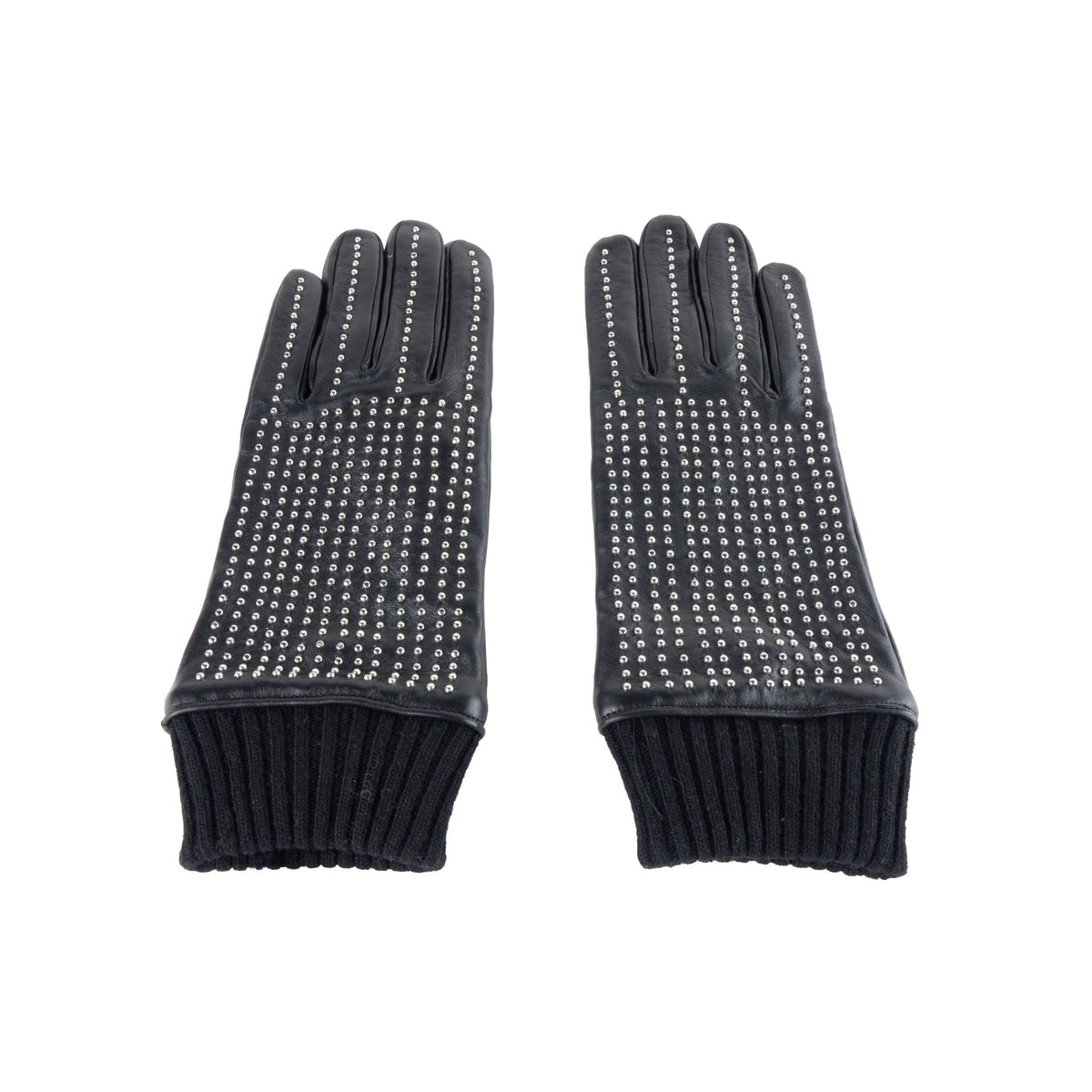 Cavalli Class Elegant Black Leather Gloves for Men