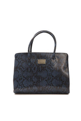 Pompei Donatella Blue Leather Handbag