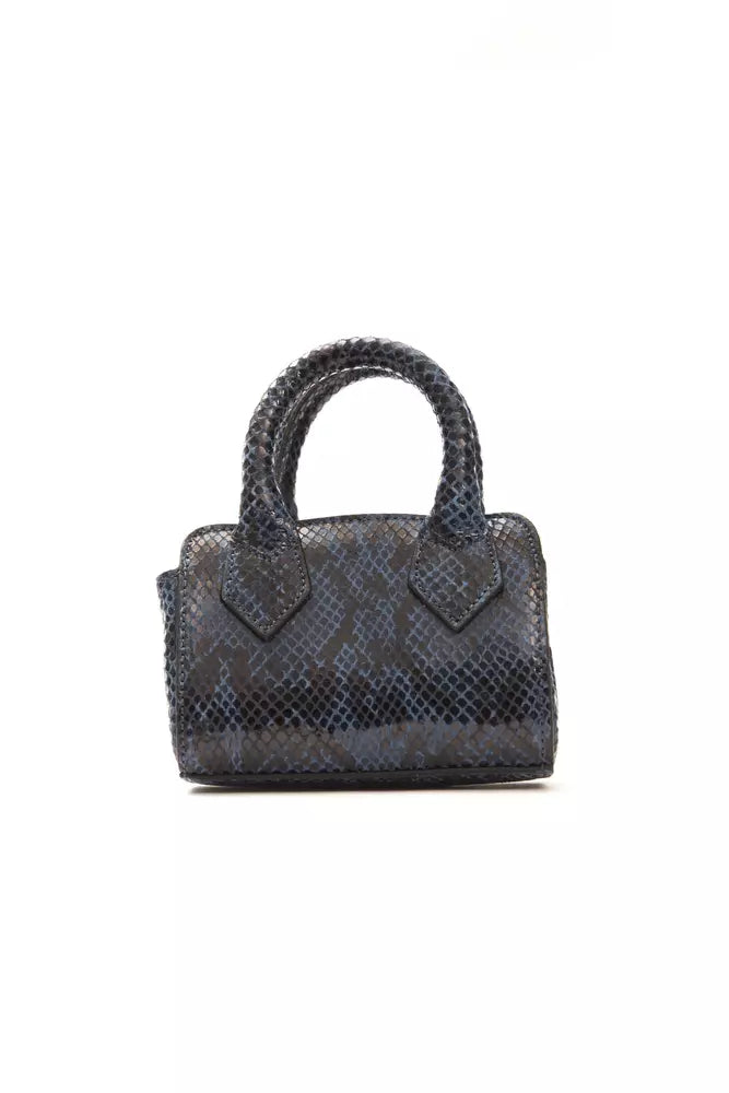 Pompei Donatella Blue Leather Handbag