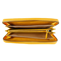 Cavalli Class Yellow Leather Di Calfskin Wallet