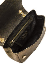Pompei Donatella Chic Elegance Leather Crossbody Bag