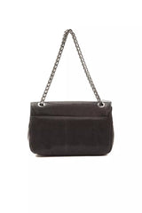 Pompei Donatella Elegant Black Leather Crossbody Bag
