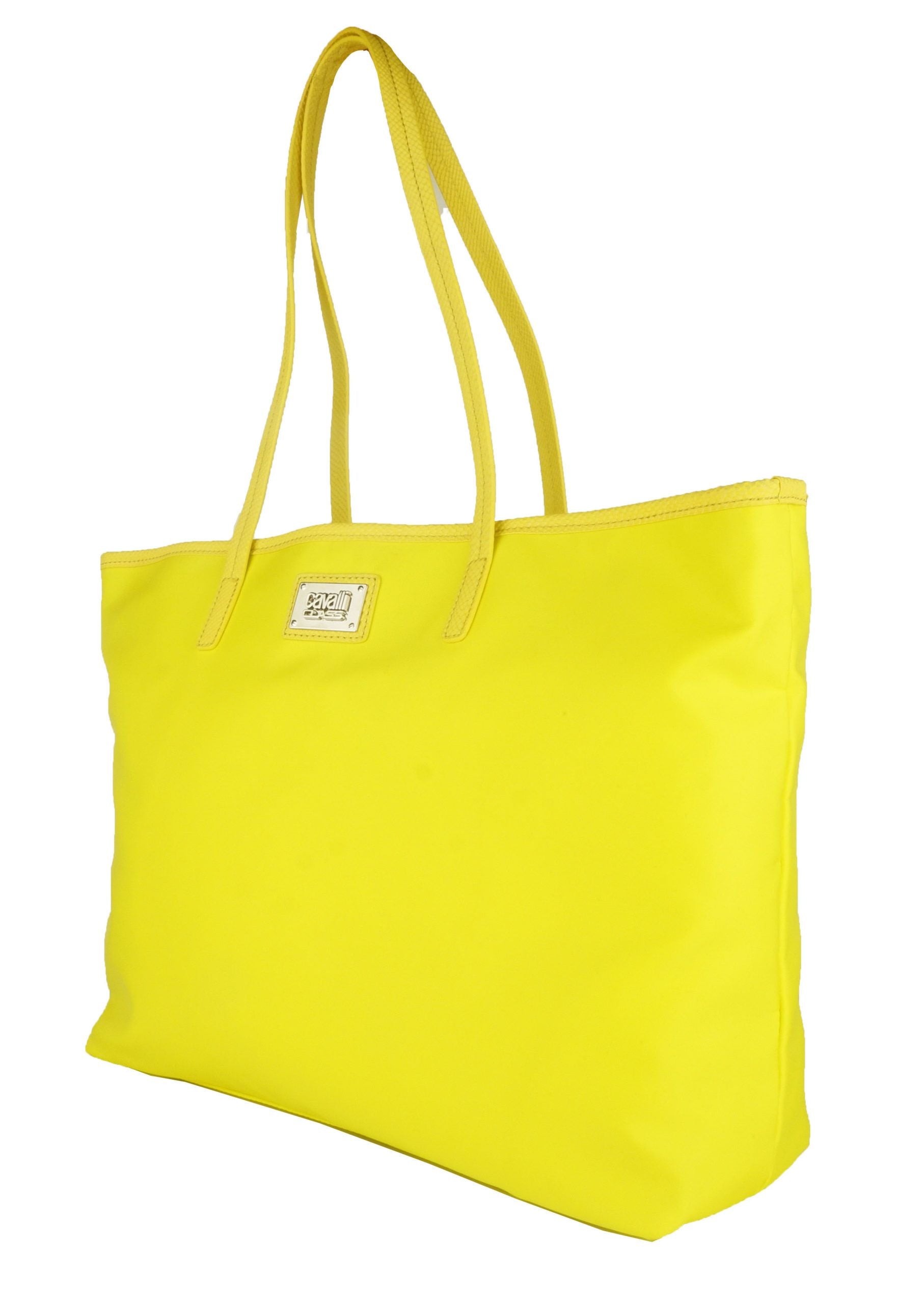 Cavalli Class Yellow Polyurethane Shoulder Bag