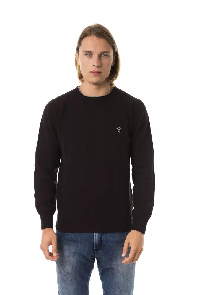 Uominitaliani Brown Wool Sweater