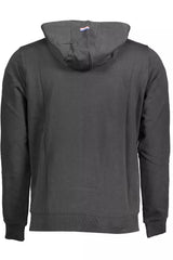 U.S. POLO ASSN. Chic Black Cotton Hoodie with Embroidered Logo